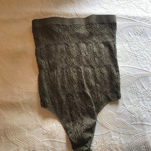 Army Green Tube Top Bodysuit